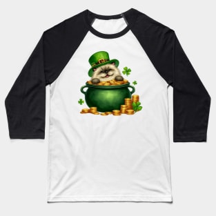 St Patricks Day Himalayan Cat Baseball T-Shirt